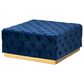 Baxton Studio Verene Square Cocktail Ottoman in Royal Blue, , large