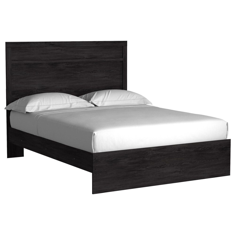 Ashley Belachime Queen Panel Bed with 2 Nightstands in Dark Charcoal, , large