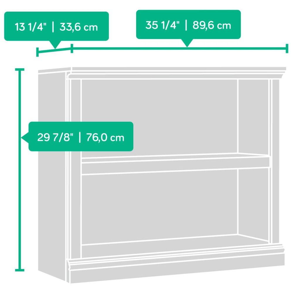 Sauder 2Shelf Bookcase in Estate Black Nebraska Furniture Mart