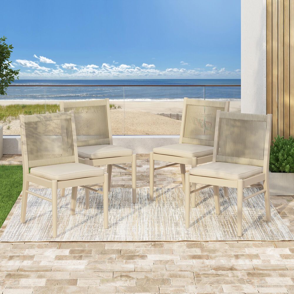 Hearth and Haven Cordoba Outdoor Dining Chair in Beige (Set of 2), , large