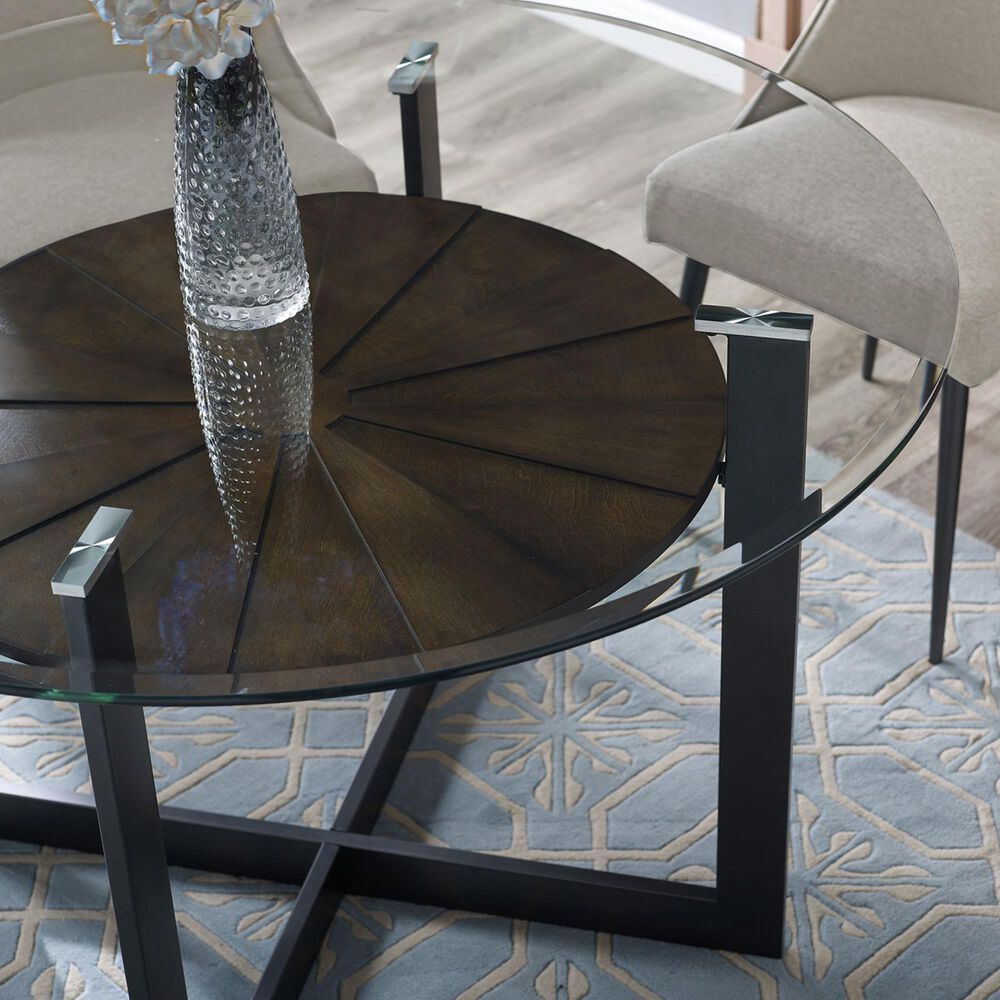 Steve Silver Olson Round Dining Table in Caramel - Table Only, , large