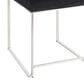 LumiSource Fuji Side Chair with Black Velvet Cushion in Brushed Stainless Steel (Set of 2), , large