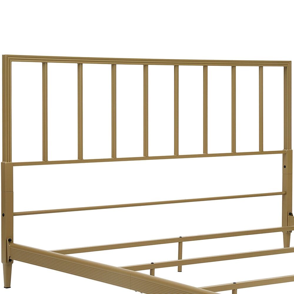 Furniture of America Blair King Slat Bed in Gold, , large