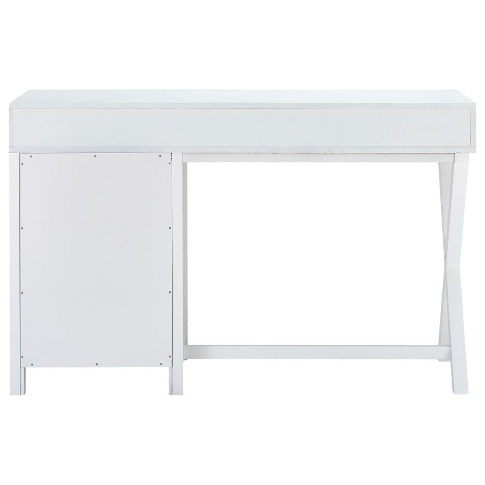 Linon Home Decor Peggy Side Storage Desk in White, , large