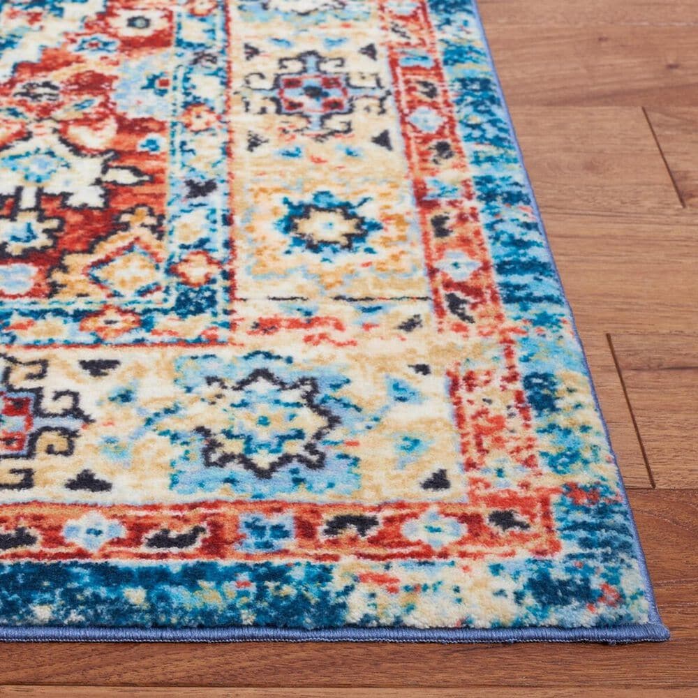 Safavieh Riviera 4&#39;5&quot; x 6&#39; Blue and Gold Area Rug, , large