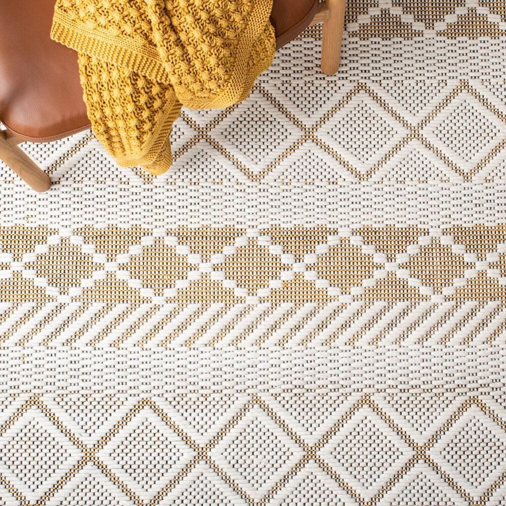 Safavieh Natura NAT854C 4&#39; x 6&#39; Ivory and Yellow Area Rug, , large