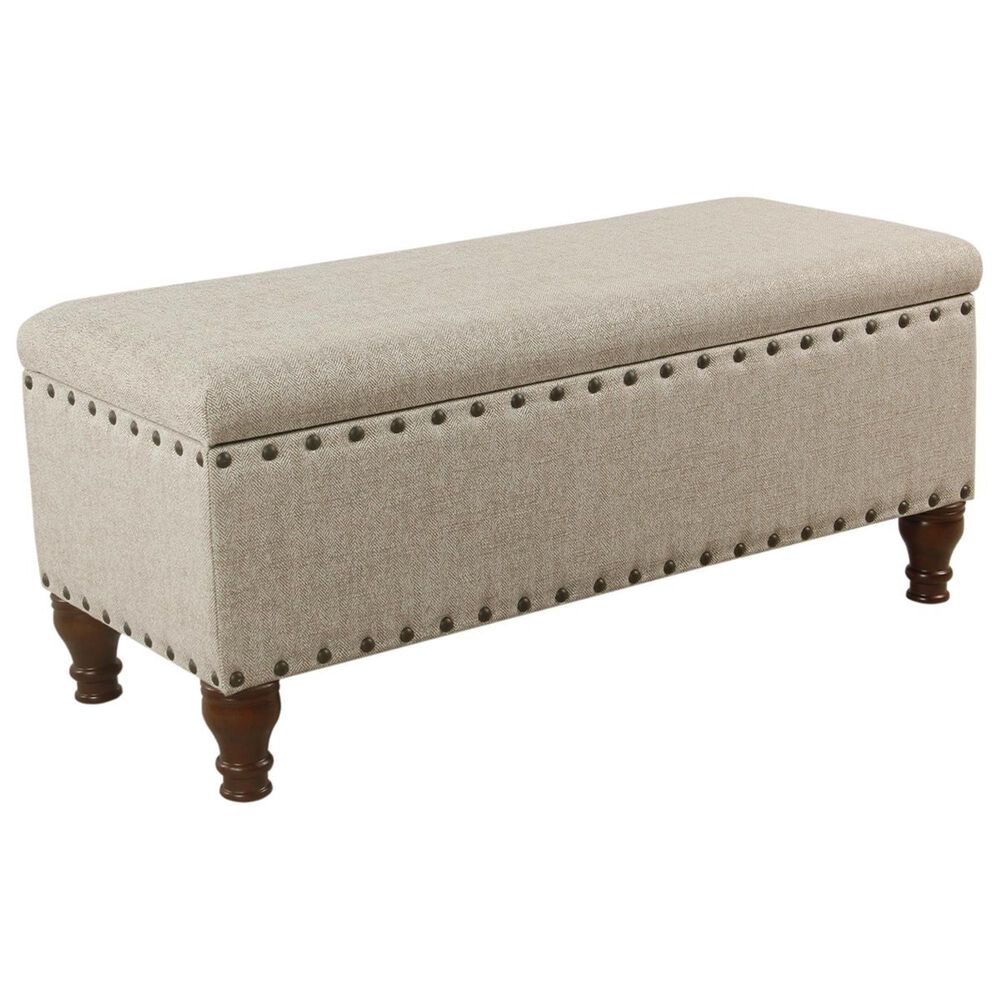 Kinfine HomePop Large Storage Bench in Taupe, , large