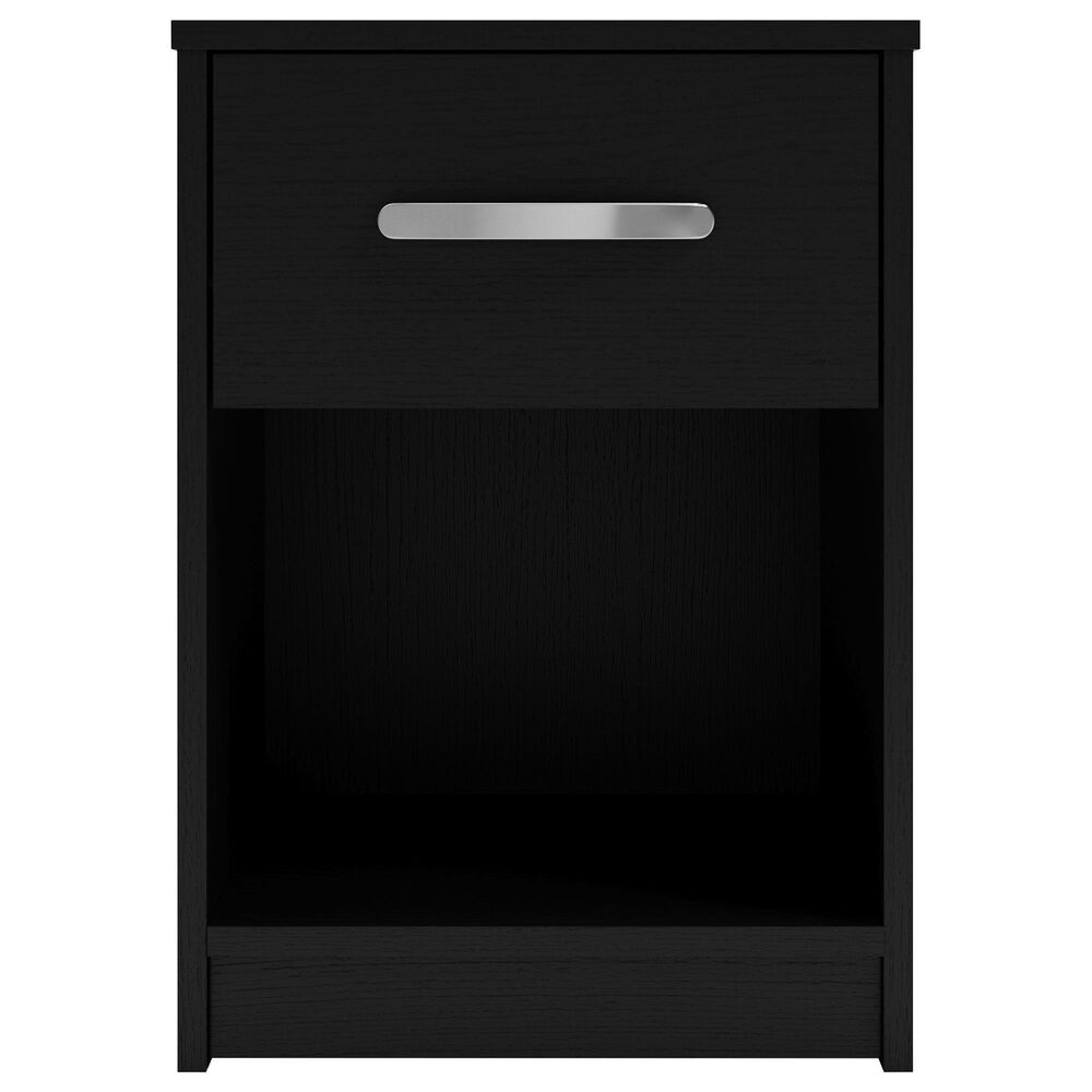 Ashley Finch 1-Drawer Nightstand in Matte Black, , large