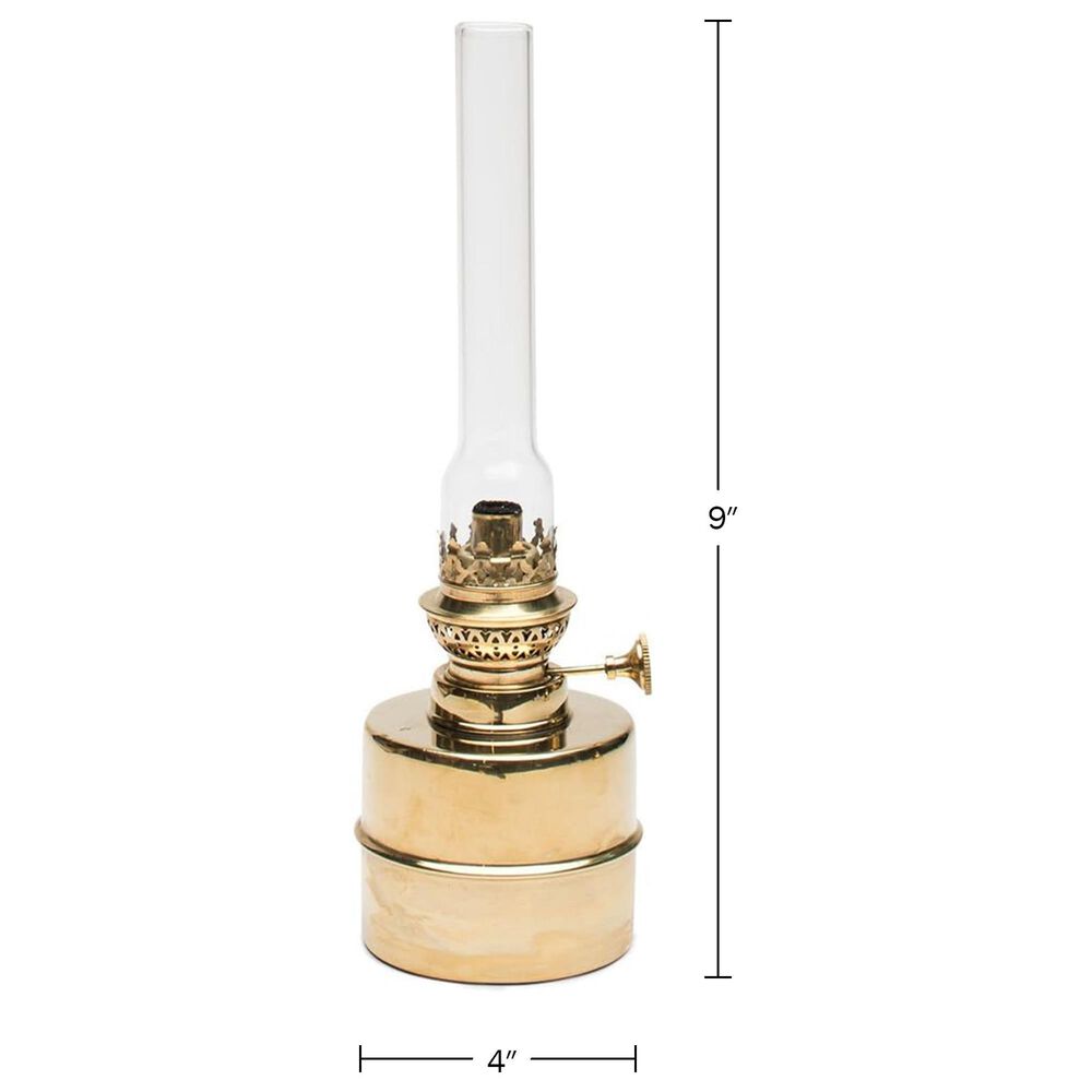 Timberlake 13" Oil Table Lamp in Antique Brass, , large