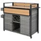 HOMLUX 53" Wicker Outdoor Kitchen Island in Grey, , large