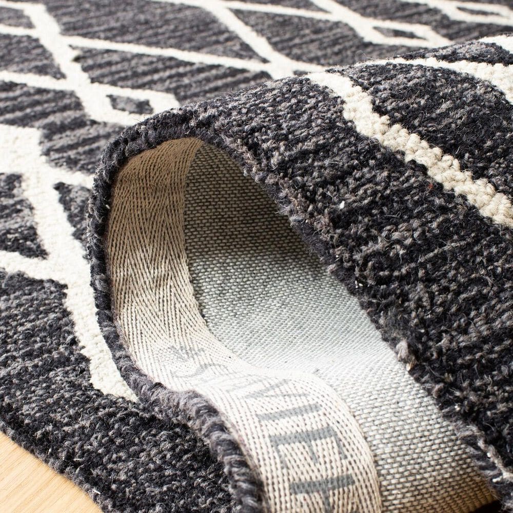 Safavieh Micro-Loop MLP157H 3&#39; x 5&#39; Charcoal and Ivory Area Rug, , large