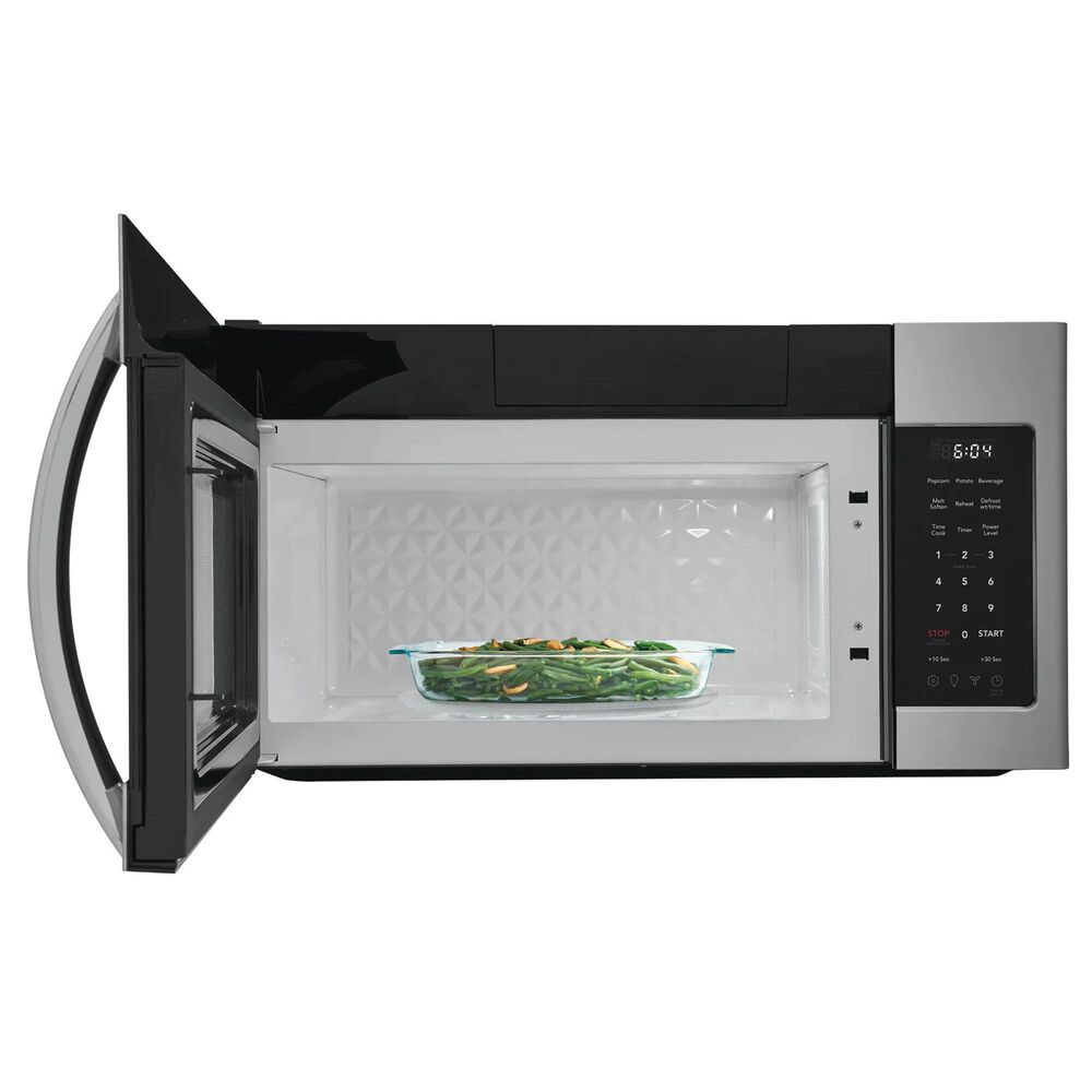 Frigidaire 30" Front Control Electric Range and 1.8 Cu. Ft. OTR Microwave Kitchen Package in Stainless Steel, , large