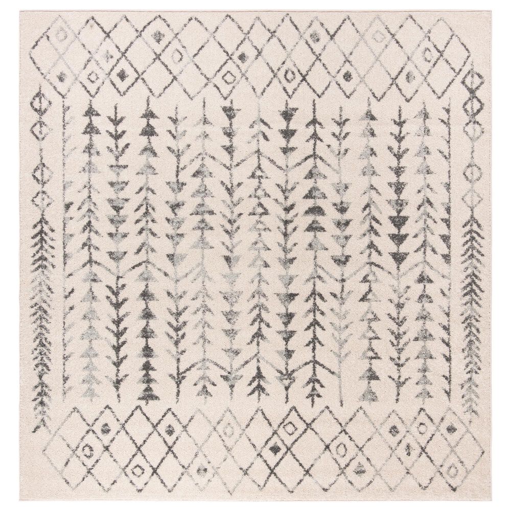 Safavieh Tulum 5" Square Ivory and Grey Area Rug, , large