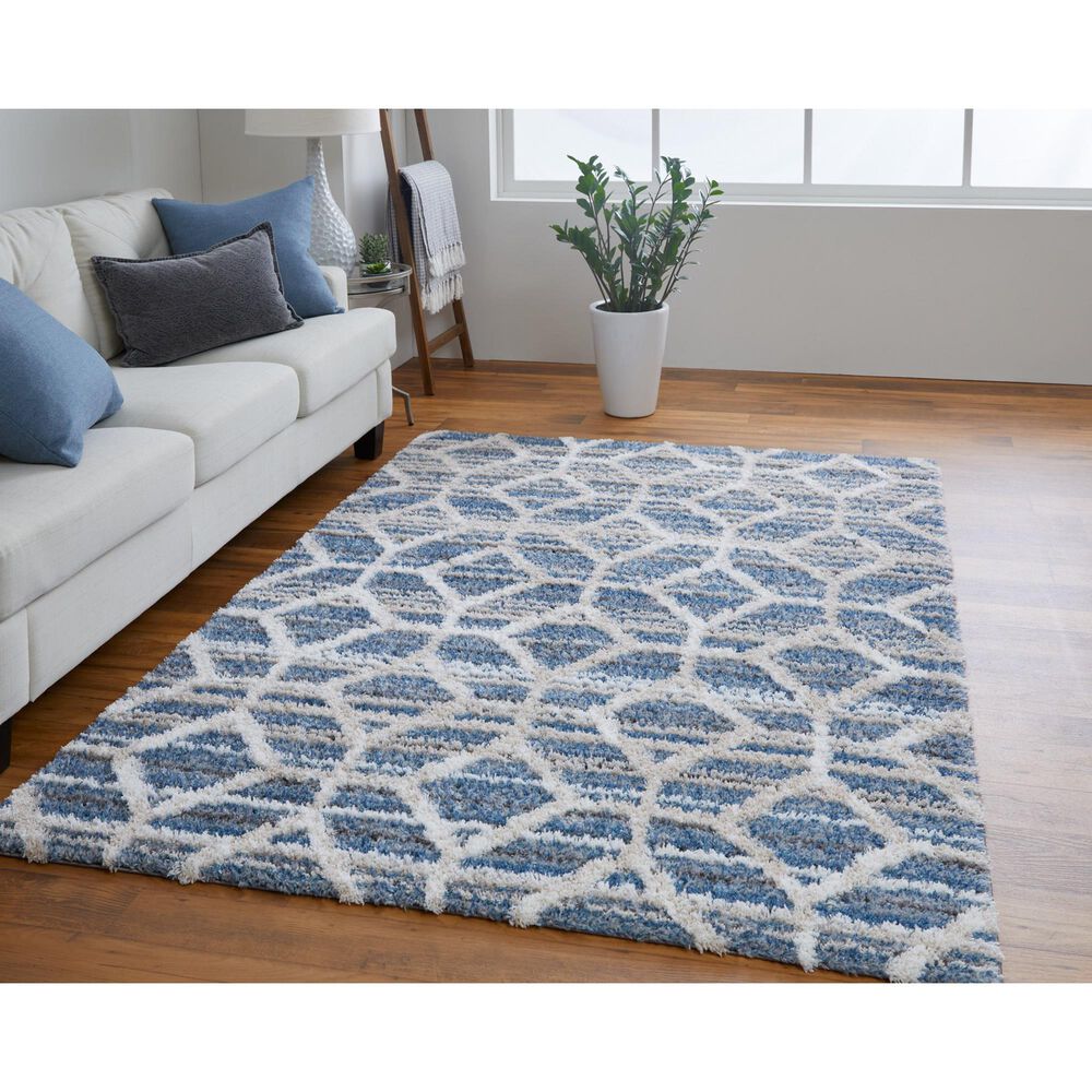 Feizy Mynka 4&#39; x 6&#39; Blue Area Rug, , large