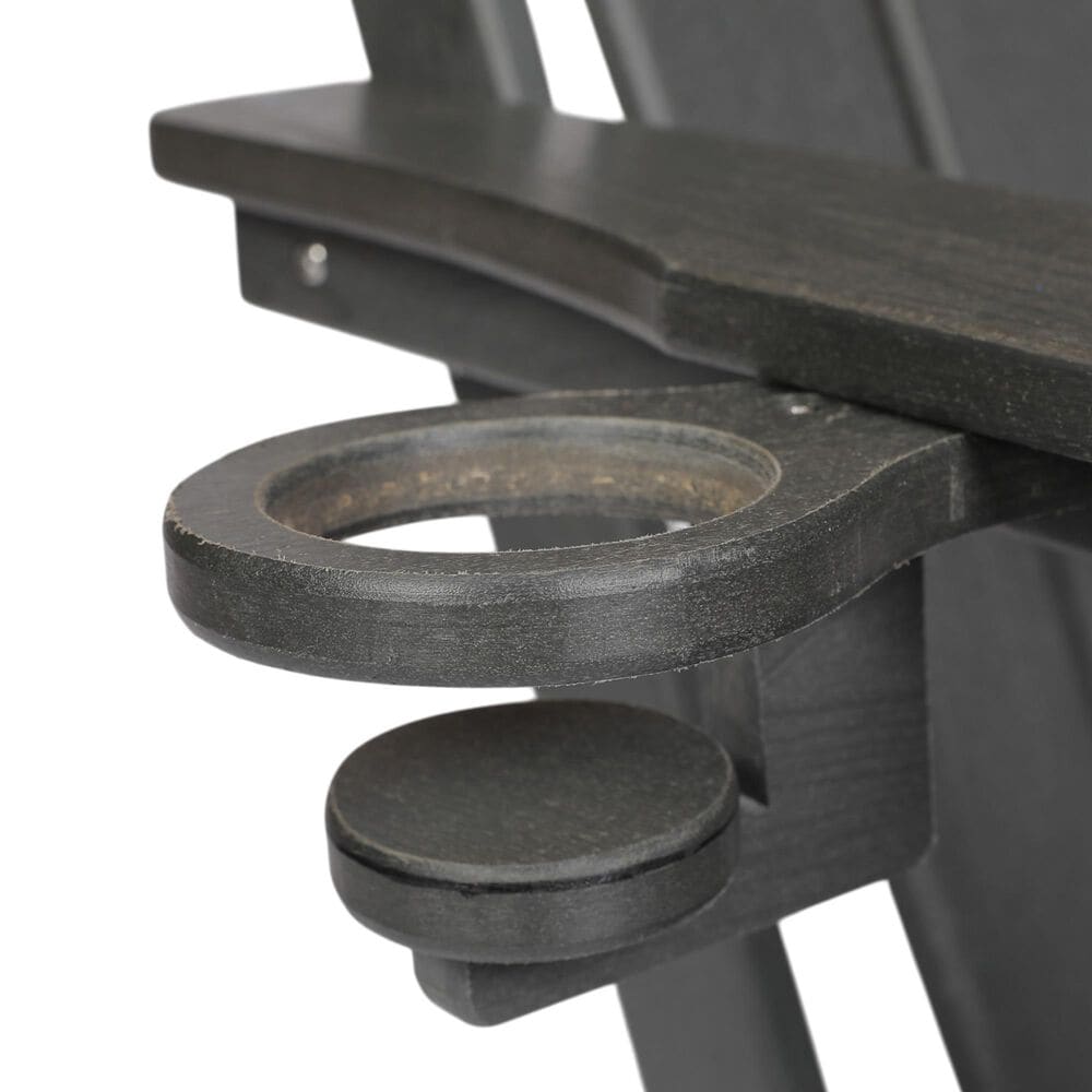 Hearth and Haven 34" Outdoor Folding Adirondack Chair with Cup Holder in Gray, , large