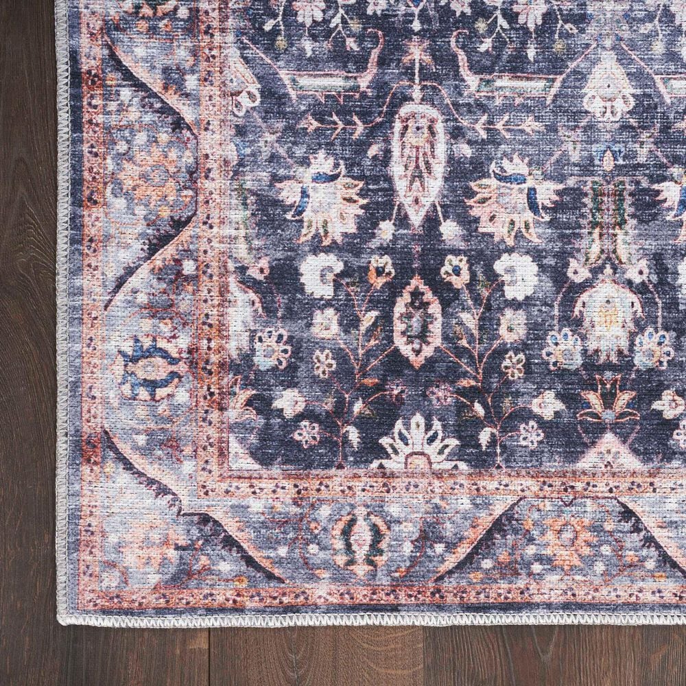Nourison Grand Washables 7&#39;10&quot; x 9&#39;10&quot; Navy Ivory Area Rug, , large