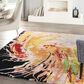 Nourison Prismatic 5"6" x 7"5" Golden Yellow, Ivory, Pink, Red, Purple, Grey and Black Area Rug, , large