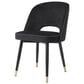 Eichholtz Cliff Upholstered Dining Side Chair in Roche Black Velvet, , large