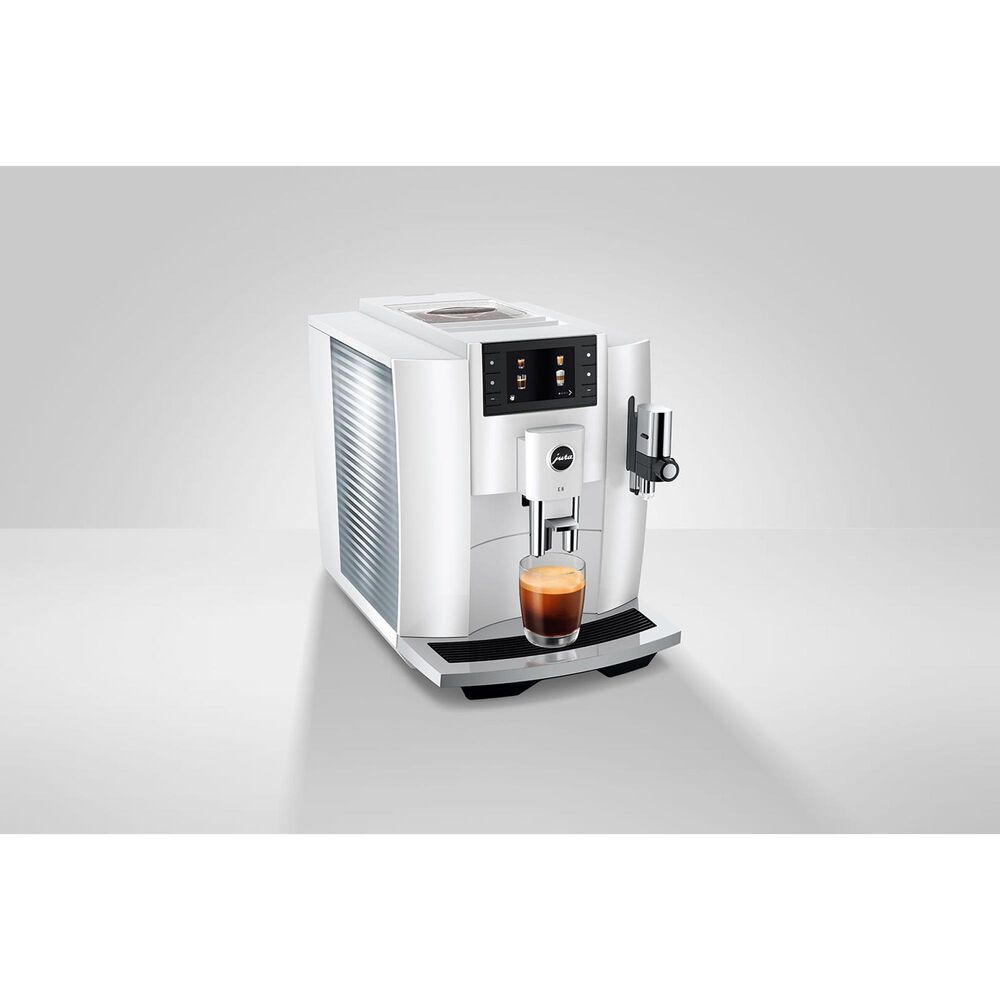 Jura E8 64 Oz Automatic Coffee Maker in Piano White, , large