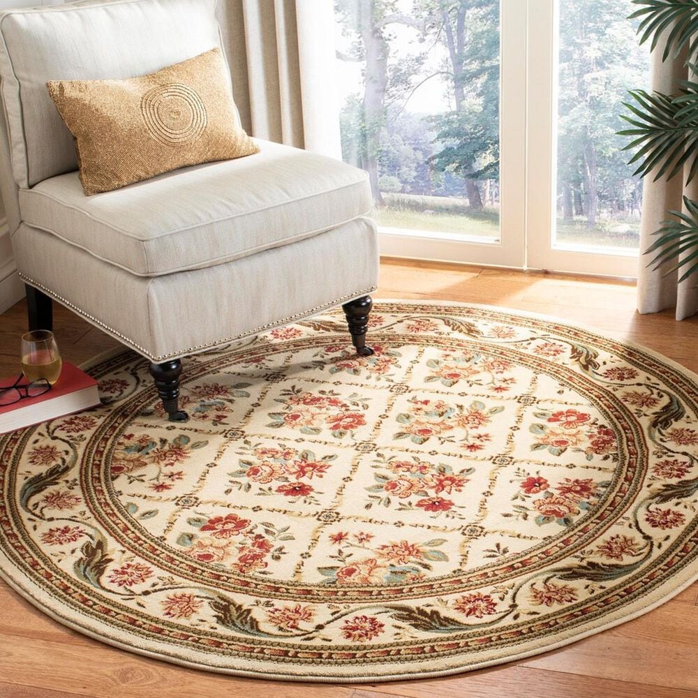 Safavieh Lyndhurst 5&#39;3&quot; Round Ivory Area Rug, , large