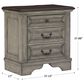 Ashley Lodenbay 3 Drawer Nightstand in Antiqued Gray and Walnut Brown, , large