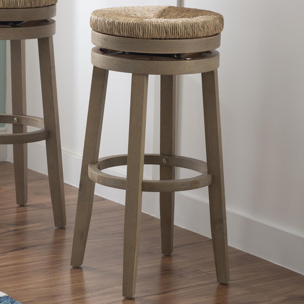 Linon Home Decor Morgan Swivel Bar Stool in Natural, , large