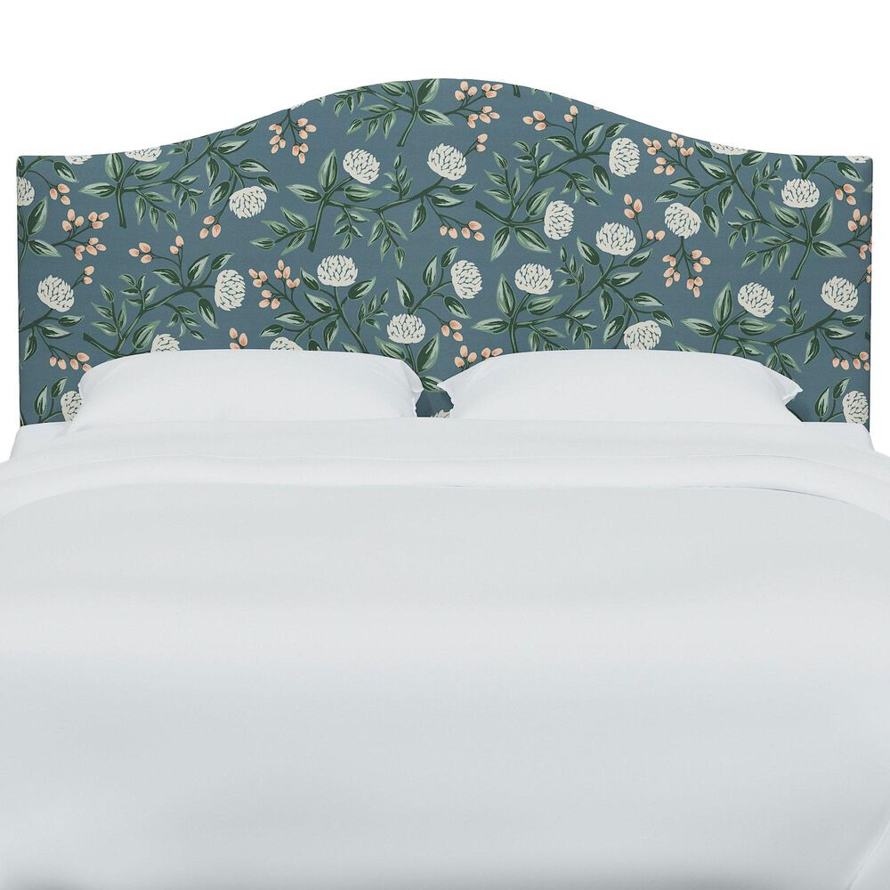 Rifle Paper Co Crafted by Cloth and Company Mayfair Queen Headboard in Peonies Emerald, , large