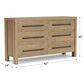 Shannon Hills Davie 6-Drawer Dressers in Pale Oak, , large