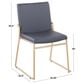 LumiSource Dutchess Side Chair with Black Velvet Cushion in Gold (Set of 2), , large