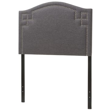 Baxton Studio Twin Upholstered Headboard in Dark Grey, , large