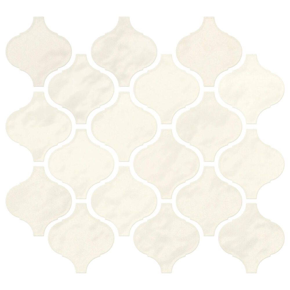 Dal-Tile Mesmerist Trance 3" x 3" Arabesque on 11" x 12" Glossy Ceramic Mosaic Sheet, , large