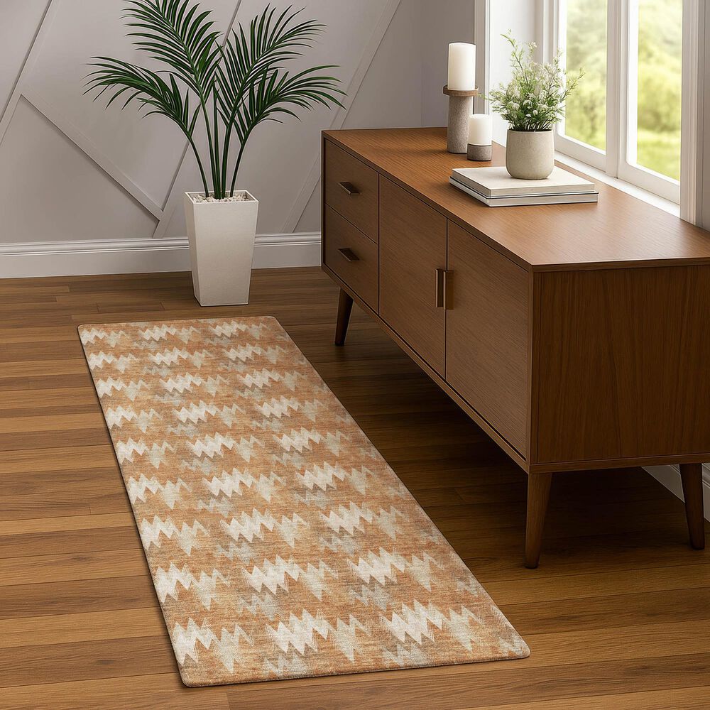 Dalyn Rug Company Soft Essentials Chevron Copper 2'3" x 7'6" Runner, , large