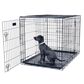 Timberlake Large 2-Door Foldable Dog Crate Cage in Black, , large