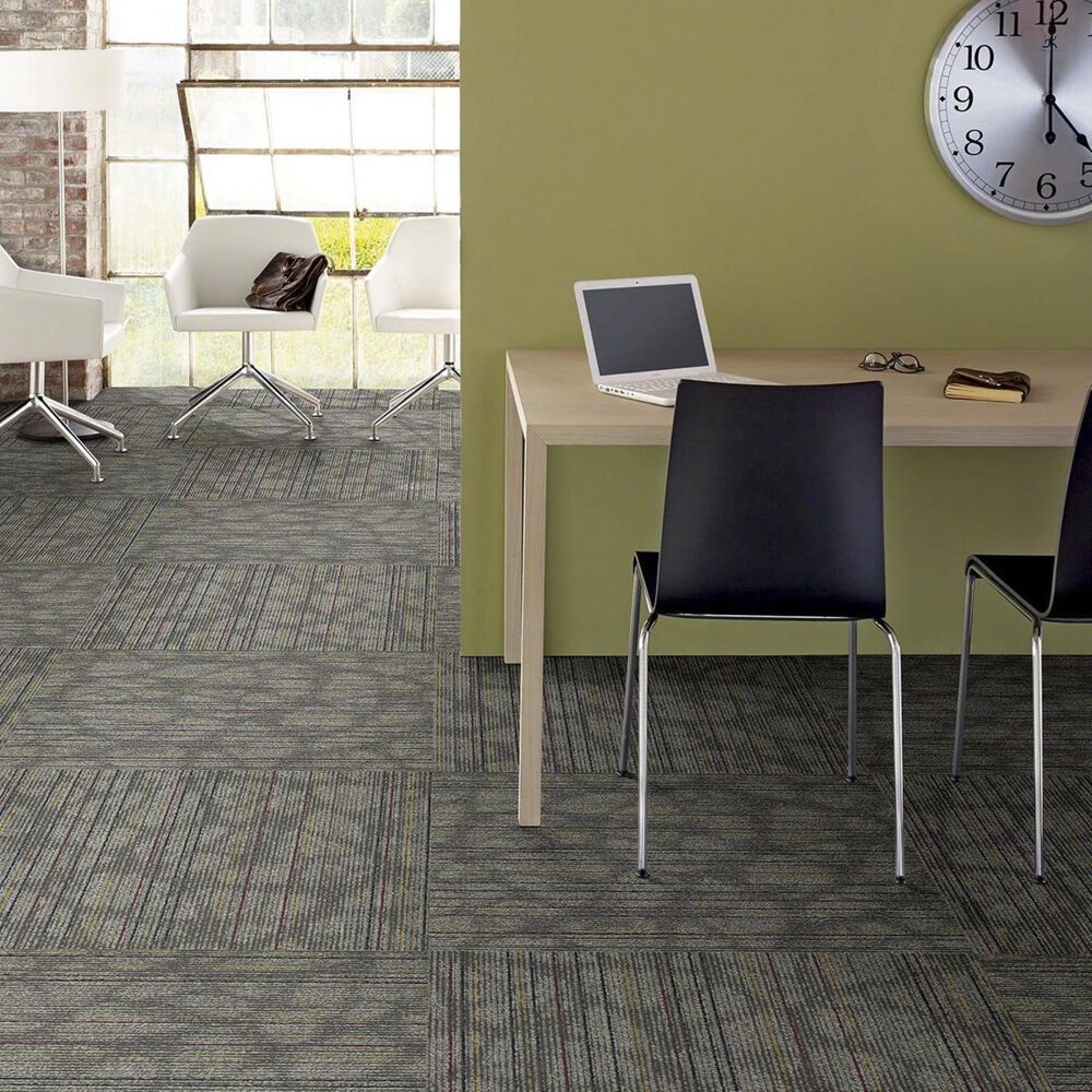 Shaw Warp It 24&quot; x 24&quot; Carpet Tile in Linen, , large