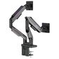 MSI Full-Motion Dual Monitor Mount for 17"-35" Screen in Matte Black and Painted Grey, , large