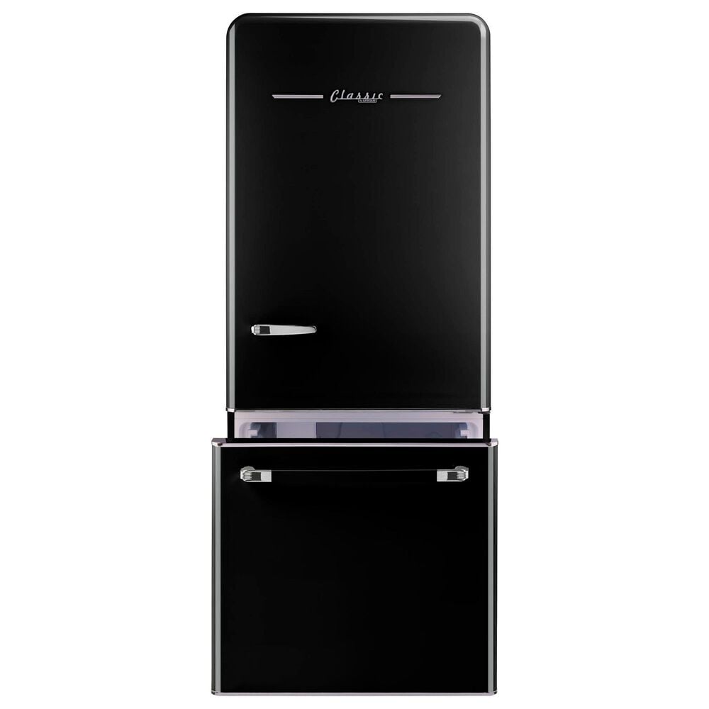 Unique Appliances Classic Retro 18 Cu. Ft Bottom Freezer Refrigerator in Midnight Black, , large