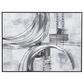 Maple and Jade 30" x 40" Contemporary Abstract Wall Art in Gray, White, Black and Silver, , large