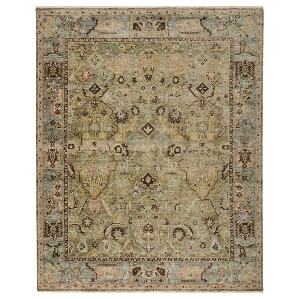 Jaipur Someplace In Time Resonant 3" x 10" Sage Runner, , large