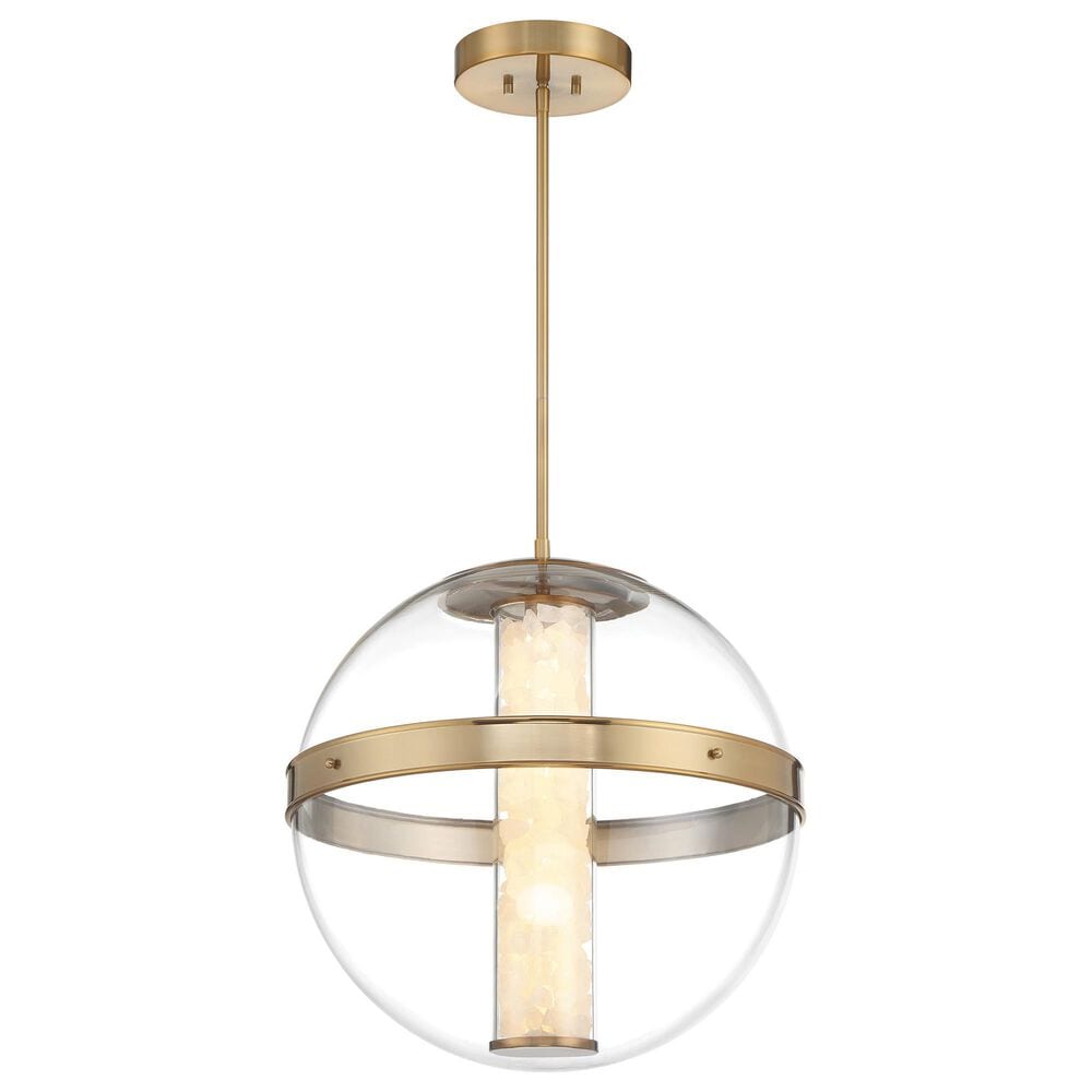Minka-Lavery Divinely 20.38" Pendant with Clear Shade in Celeste Brass, , large