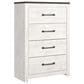 Ashley Gerridan 5-Piece King Bedroom Set in White and Gray, , large