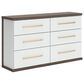 Ashley Kendanport 6-Drawer Dresser in Dark Brown and Matte White, , large