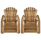 Noble House Hayle Patio Adirondack Chair in Natural Stained (Set of 2), , large