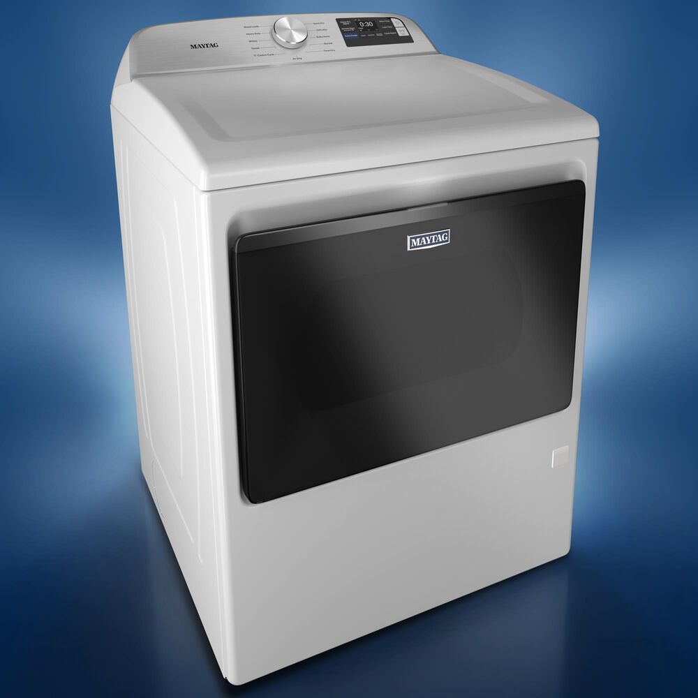 Maytag 7.4 Cu. Ft. Smart Front Load Gas Dryer with Extra Power in White, , large