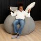 Jaxx HopSeat Bunny Oval Shaped Large Bean Bag Chair in Smoke, , large