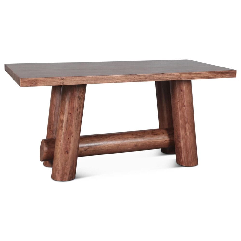 Home Trends &amp; Design Timbers Barrel and Buddy 7-Piece Rectangular Dining Set in Light Vinegar and Matte Brown, , large