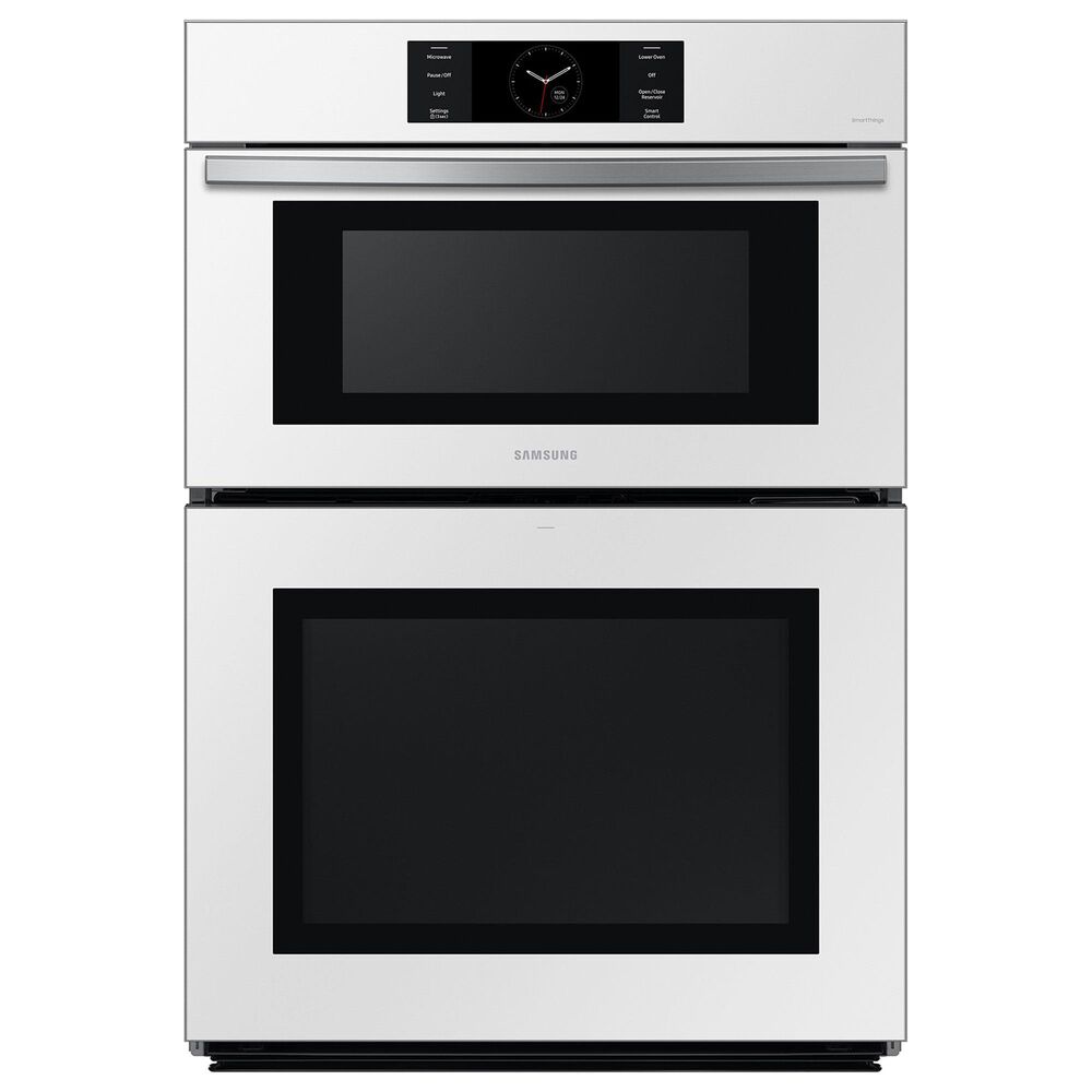 Samsung Bespoke 2-Piece Kitchen Package with White Bespoke 30" Combination Wall Oven and Stainless Steel 30" Gas Cooktop, , large