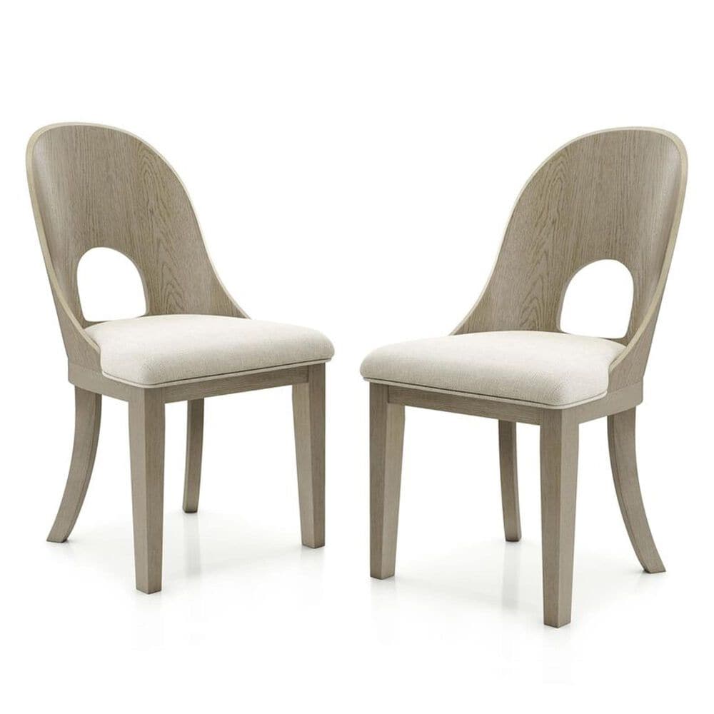 Furniture of America Sterling West Side Chair in White Oak (Set of 2), , large