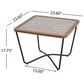 Hearth and Haven Modern Square Coffee Table in Brown and Black, , large