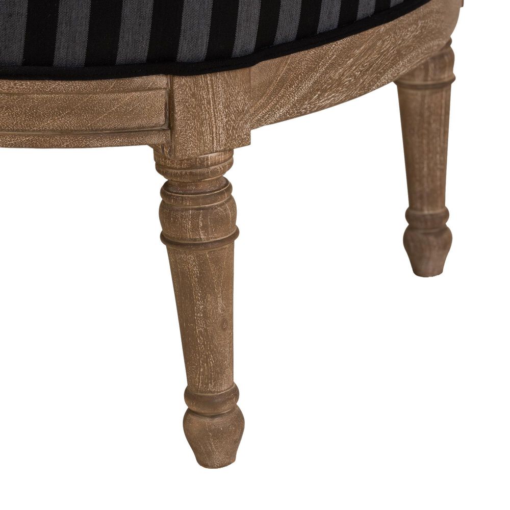 Baxton Studio Charlemagne Accent Chair in Grey and Black, , large