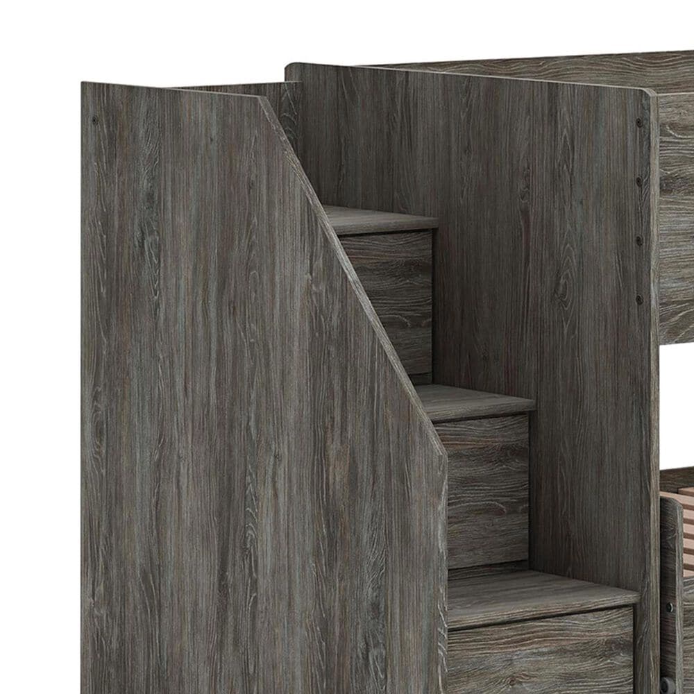 Ashley Frandern Twin over Twin Loft Bed in Gray, , large